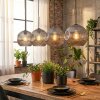 Ripoll hanging light, globe light, pendant light Smoke-coloured, 4-light sources