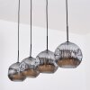 Ripoll hanging light, globe light, pendant light Smoke-coloured, 4-light sources