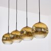Ripoll hanging light, globe light, pendant light gold, clear, 4-light sources