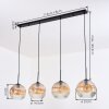 Ripoll hanging light, globe light, pendant light Amber, clear, 4-light sources