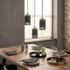 Fenik hanging light, pendant light, Cluster pendant lamp black, 3-light sources