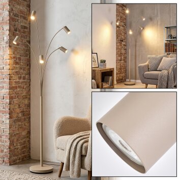 Javel floor lamp sand-coloured, 5-light sources