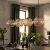 Ripoll hanging light, globe light, pendant light Amber, 4-light sources