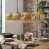 Ripoll hanging light, globe light, pendant light gold, clear, 4-light sources