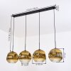 Ripoll hanging light, globe light, pendant light gold, clear, 4-light sources