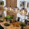 Ripoll hanging light, globe light, pendant light clear, Smoke-coloured, 4-light sources
