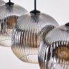 Ripoll hanging light, globe light, pendant light clear, Smoke-coloured, 4-light sources