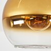 Koyoto ceiling light, globe light 25 cm gold, clear, 1-light source
