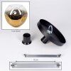 Ripoll ceiling light, globe light gold, clear, 1-light source