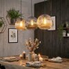 Ripoll hanging light, globe light, pendant light Amber, Smoke-coloured, 3-light sources