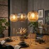 Ripoll hanging light, globe light, pendant light Amber, Smoke-coloured, 3-light sources
