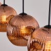 Ripoll hanging light, globe light, pendant light coppery, 4-light sources