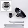 Ripoll ceiling light, globe light chrome, clear, Smoke-coloured, 1-light source
