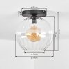 Koyoto ceiling light, globe light 30 cm clear, 1-light source