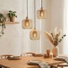 Molan hanging light, pendant light, Cluster pendant lamp sand-coloured, 3-light sources