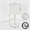 Ganik table lamp chrome, cream, sand-coloured, 1-light source