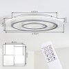 Lidor ceiling light LED grey, white, 1-light source, Remote control