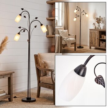 Mirelia floor lamp rust-coloured, black, 3-light sources