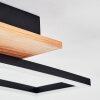Kelar ceiling light LED Wood like finish, black, 1-light source, Remote control