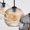 Ripoll hanging light, globe light, pendant light Amber, clear, Smoke-coloured, 4-light sources