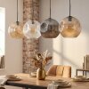 Ripoll hanging light, globe light, pendant light Amber, clear, Smoke-coloured, 4-light sources