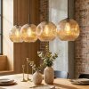 Ripoll hanging light, globe light, pendant light Amber, 4-light sources