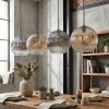 Ripoll hanging light, globe light, pendant light Amber, clear, Smoke-coloured, 4-light sources