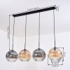 Ripoll hanging light, globe light, pendant light Amber, clear, Smoke-coloured, 4-light sources