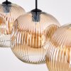 Ripoll hanging light, globe light, pendant light Amber, clear, 4-light sources