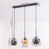 Koyoto hanging light, globe light, pendant light Amber, Smoke-coloured, 3-light sources