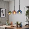 Koyoto hanging light, globe light, pendant light blue, green, clear, coppery, 3-light sources