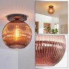 Koyoto ceiling light, globe light 30 cm coppery, 1-light source