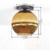 Koyoto ceiling light, globe light 30 cm gold, 1-light source