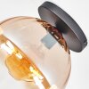 Koyoto ceiling light, globe light 30 cm Amber, clear, 1-light source