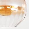 Koyoto ceiling light, globe light 30 cm Amber, clear, 1-light source