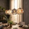 Ripoll hanging light, globe light, pendant light Amber, clear, Smoke-coloured, 4-light sources