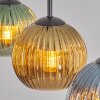 Koyoto hanging light, globe light, pendant light blue, gold, green, 3-light sources