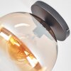 Koyoto ceiling light, globe light 30 cm Amber, clear, 1-light source