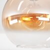 Koyoto ceiling light, globe light 30 cm Amber, clear, 1-light source