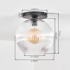Koyoto ceiling light, globe light 30 cm clear, 1-light source