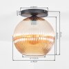 Koyoto ceiling light, globe light 30 cm Amber, 1-light source