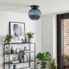 Koyoto ceiling light, globe light 30 cm blue, 1-light source