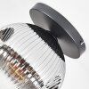 Ripoll ceiling light, globe light clear, Smoke-coloured, 1-light source