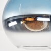 Koyoto ceiling light, globe light 30 cm blue, clear, 1-light source