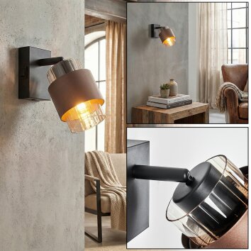 Traak wall light, wall spotlight black, 1-light source