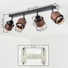 Traak ceiling light, ceiling spotlight black, 4-light sources