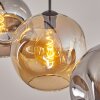 Ripoll hanging light, globe light, pendant light Amber, Smoke-coloured, 3-light sources