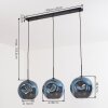 Ripoll hanging light, globe light, pendant light blue, 3-light sources