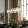 Ripoll hanging light, globe light, pendant light clear, 3-light sources