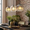 Ripoll hanging light, globe light, pendant light Amber, clear, Smoke-coloured, 3-light sources